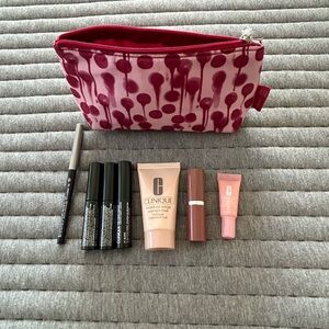Clinique Makeup Bag and Trial Size Products Condition: All New and Never Used